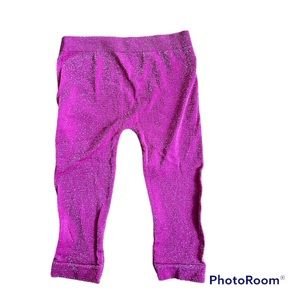 ◽️ONE STEP UP: Girls 2T-4T stretchy glittery pink leggings, never worn◽️